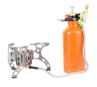 Réchaud de camping multi-combustible, réchaud à combustible liquide portable avec pieds de support stables pour la cuisine en plein air, compatible avec l'essence, l'alcool pour le camping, la randon