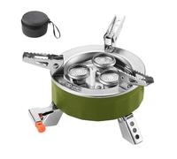 Réchaud de camping | Petit poêle de camping en plein air, brûleur pliable de 6800 W avec sacs de rangement et contrôle précis de la température pour barbecue, randonnée, chasse, pêche