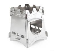 Réchaud de camping pliable en acier inoxydable conçu pour la portabilité et la durabilité, pour la cuisine en plein air avec assemblage facile pour la combustion du bois et le chauffage (1)