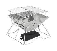 Réchaud de Camping Pliable | Équipement Extérieur Pliable en Acier Inoxydable - Réchaud à Bois pour le Camping - Pour randonnée jardin terrasse pique-nique entre amis