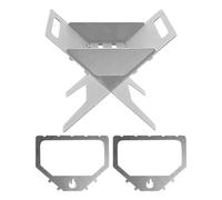 Réchaud De Camping Pliable,Support de Grille de Cuisson et Porte-Bougie,Barbecue de Camping Portable | pour le Jardin, des Activités en Plein Air, le Pique-nique, la Randonnée, les Réunions Familiales