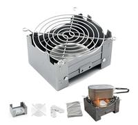 Réchaud de camping pliable ultra léger et portable à combustible solide (Silvery3)