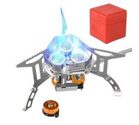 Réchaud de camping portable avec allumage piézo, chauffage pliable, 12800 W, kit de réchaud d'extérieur pour randonnée, pour l'intérieur et l'extérieur, les excursions, les pique-niques, les barbecues