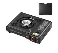 Réchaud de camping portable - Brûleur à gaz compact pour activités de plein air - Accessoire de cuisine léger et résistant au vent - Avec fonction multiple - Pour barbecue et cuisine de voyage