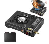 Réchaud de camping portable - Brûleur à gaz compact pour les activités de plein air - Accessoire de cuisine léger et résistant au vent avec fonction multiple pour les sports d'intérieur et la cuisine