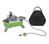 Réchaud de camping portable coupe-vent, mini barbecue de pique-nique, brûleur à gaz, petit four d'extérieur avec chauffage infrarouge lointain pour le camping, la randonnée, acier