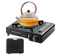 Réchaud de camping portable, de cuisson d'extérieur avec brûleur pour camping, régulation de la puissance 2900 W, équipement de plein air, accessoires de cuisine pour le camping, la randonnée
