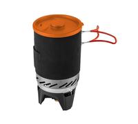 Réchaud de camping, portable, gaz, allumage piezo, 3 en 1, 2200 W, inox, avec marmite, NEO