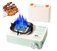 Réchaud de camping portable - Grand ustensile de cuisine d'extérieur réglable en taille L - Réchaud de cuisson, adapté pour les voyages, les pique-niques, la randonnée, l'alpinisme, les barbecues, les