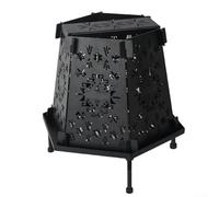 Réchaud de camping portable hexagonal en acier au carbone pliable avec base robuste et ventilation pour feu de camp, feu de camp, barbecue, randonnée, plage ou jardin