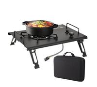 Réchaud de camping portable, réchaud portable pliable de cuisine de loisirs | Brûleur Accessoires de cuisson de plein air pour randonnée Pique-nique Grill Party Voyage en voiture
