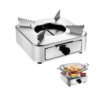 Réchaud de Camping Portable, XiXiRan Brûleur à Alcool Camping, Cuisinière à Alcool Extérieur, Mini Brûleur Spirit, Brûleur à Alcool Fondue, Réchaud à Alcool en Acier, Mini Réchaud Portable pour Poêle