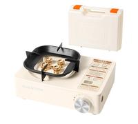 Réchaud de camping - Réchaud à cartouche de gaz, réchauds de camping à 1 brûleur | Réchauds d'extérieur pour cuisiner avec mallette de transport, puissance de 6000 watts, allumage automatique, accesso