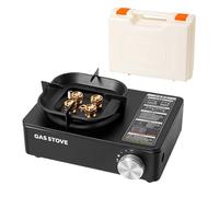 Réchaud de camping - Réchaud à cartouche de gaz, réchauds de camping à 1 brûleur | Réchauds d'extérieur pour cuisiner avec mallette de transport, puissance de 6000 watts, allumage automatique, accesso