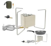 Réchaud de randonnée portable pour camping, petit brûleur de cuisson pour camping, chauffage d'extérieur puissant pour escalade et barb