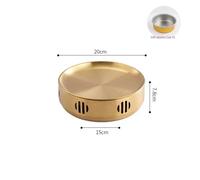 Réchaud d'isolation DCStGruen acier inoxydable,barbecue,gril,style coréen,adapté à la maison,brasero commercial,camping - Type 20cm Gold #F