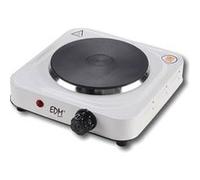 EDM Cuisinière de camping électrique 7662, 25x25 cm, 1500 W, Argenté
