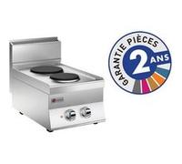 Réchaud Baron Réchaud Electrique Professionnel - 2 plaques électriques - Gamme 650 - - - Acier inoxydable 400x650x295mm