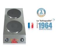 Réchaud Electrique Professionnel 2 plaques en profondeur Diamètre 220 mm Sofraca 1 G