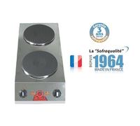 Réchaud Electrique Professionnel 2 plaques en profondeur Diamètre 220 mm Sofraca