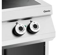 Réchaud Électrique - vitrocéramique à 2 zones radiantes - soubassement ouvert - Bartscher