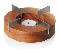 Réchaud et chauffe-plats 14.5 cm bois d'acacia et acier inoxydable Adhoc TK48 bois G