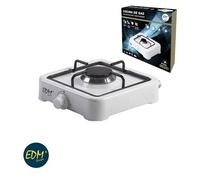 Réchaud gaz 1 feu 2100W EDM Blanc laqué 30 x 30 x 9 cm