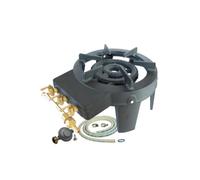 Rechaud gaz Traiteur Fonte véritable 9.8 kw 4 pieds 3 robinets + Tuyau gaz et détendeur
