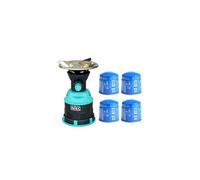Rechaud gaz piezo Coque ABS 1200W + 4 cartouches 190 gr