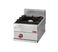 Réchaud Gaz Professionnel - 1 brûleur - - Acier inoxydable 400x650x280mm Noir