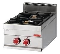 Réchaud Gaz Professionnel à poser - 2 brûleurs - Gastro M - - x650xmm Noir