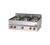 Réchaud Gastro M Réchaud Gaz Professionnel à Poser 5 Brûleurs - - - Inox 900x600x280mm