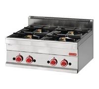Réchaud Gaz Professionnel série 650 - 4 feux - Gastro M - - x650xmm Noir