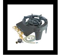 Rechaud Gaz Fonte véritable 9.8 KW 4 pieds 3 robinets + Tuyau gaz et détendeur