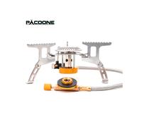 (Réchaud) PACOONE Réchaud à gaz de camping extérieur coupe-vent brûleur touristique portable pliable