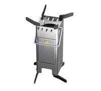 Réchaud Poêle à Bois en Acier Manganèse Portable, Chauffage et Cuisson de Camping for Extérieur, for Faire Bouillir L'eau la Cuisson le Camp Extérieur(Metallic)