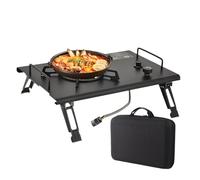 Réchaud portable - Réchaud d'extérieur pliable et portable pour cuisiner, brûleur, accessoire d'extérieur pour randonnée, pique-nique, jardin, barbecue, excursion de pêche