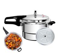 Réchaud rapide de 7 litres avec grille vapeur pour un chauffage uniforme | Casserole de pression sûre en acier inoxydable pour casseroles de cuisine pour cuisinière à induction et électrique Poulet