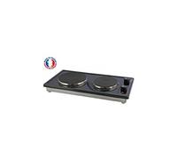 Réchaud table de cuisson noir modulable 2 feux 2500w mézières