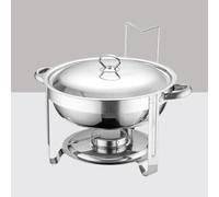 Réchauds de Buffet (1 Paquet), Ensembles de Chauffe-Plats en Acier Inoxydable, réchaud de Buffet avec Couvercle et Support de Couvercle, pour fêtes à Domicile, rassemblements de Noël(Silver)