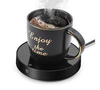 Réchauffe-Tasse à Café Chauffe-café, Chauffe-Tasses, Chauffe-Tasses de Table, Chauffe-Boissons électrique avec 3 réglages de température, avec Protection Auto on/Off et Auto Power Off (Noir)