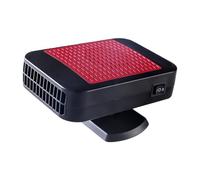 Réchauffeur automatique, radiateur soufflant de voiture portable 12 V avec 2 réglages de vitesse, dispositif de chauffage avec construction légère et évent rotatif, idéal pour dégivrer les pa
