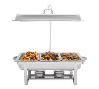 Réchauffeur d'aliments 3 litres(chaque plaque) Chafing Dishes Récipient chauffant Acier inoxydable Buffet Catering Party Set