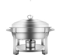 Réchauffeur d'aliments, acier inoxydable, grande capacité, argent