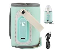 Réchauffeur de biberon, 21W Charging Botgin plus réchauffeur pour le lait maternel, réchauffeur de bouteille d'isolation avec contrôle de température réglable ＆ Affichage pour voyages en plein air