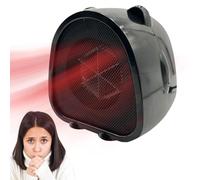 Réchauffeur De Bureau Électrique - Ventilateur PTC en Céramique 500 W, Grille De Sécurité De Protection Contre La Surchauffe, Mini Souffleur d'air À Rapide, Prise De Boîtier ABS Silencieuse