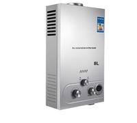 Réchauffeur de gaz propane sans réservoir, plusieurs tailles disponibles, construction en acier inoxydable, 8 litres, 16 kilowatts