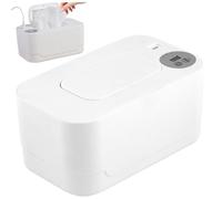 Réchauffeur de lingettes pour bébé Thermostat Chauffe-couches 55 ℃ à 65 ℃ Lingettes réglables avec humides chauffantes USB légères Support de capacité pour chambre bébé Blanc, orn