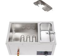 réchauffeur de nourriture électrique à 3 poêles, température réglable, acier inoxydable, capacité de 7L, Argent