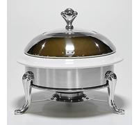 Réchauffeur de Nourriture pour Les buffets de fêtes, Plateau de réchauffement de la Nourriture Ensemble de Buffet à Plat de fracas, Rond Durable et Buffet se réchauffer, Acier Inoxydable pour la